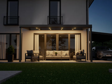 Gardenlight LED Einbaustrahler für Terrassenüberdachungen und Carports – stimmungsvolle Beleuchtung bei Nacht