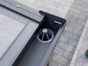 Blattfänger in der Regenrinne eines Alufuchs Carports mit VSG Glas Klar im Classic Design