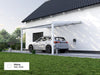 Alufuchs Carport Wandgebunden im Classic Design aus Aluminium in Weiß mit 2 Pfosten am Einfamilienhaus