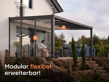 Modular erweiterbar bis hin zum Wintergarten ganz nach deinem Zeitplan